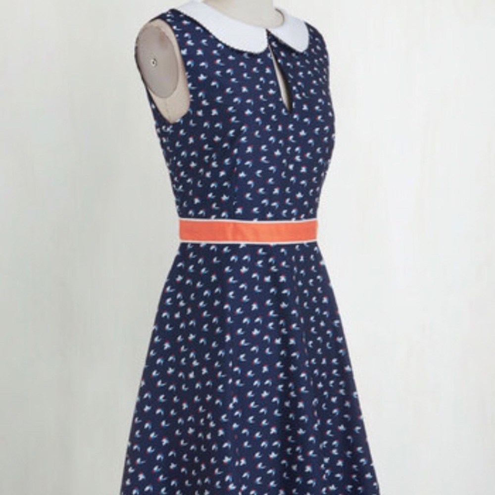 Modcloth Petter Pan Collard Dress